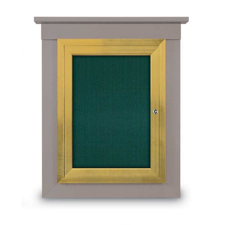 United Visual Products Sliding Glass Enclosed Letterboard, 60"x3 UV9006ACS-SATIN-GREY
